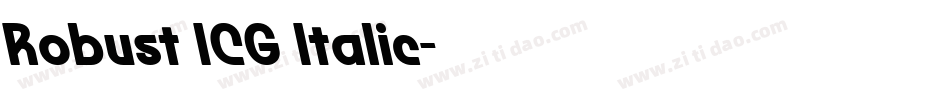 Robust ICG Italic字体转换